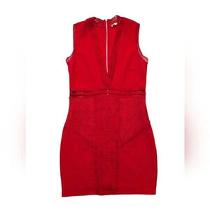 Luxxel red lace mini dress